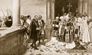 查理五世进入圣尤斯特修道院 作者 华金·阿格拉索特·胡安（Joaquin Agrasot y Juan）